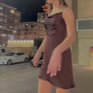 burgundy aritzia spencer dress